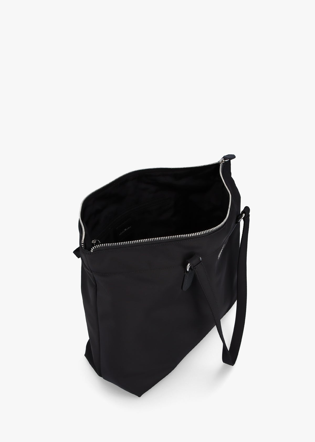 Black Recycled Nylon Tote Bag