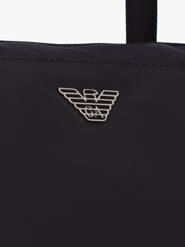 Black Recycled Nylon Tote Bag