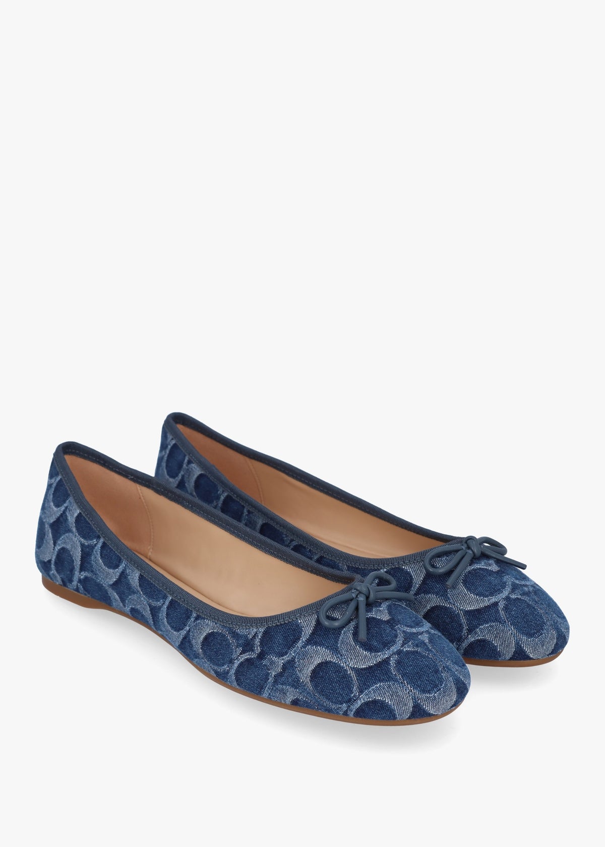 Abigail Signature Blue Denim Ballerina Pumps