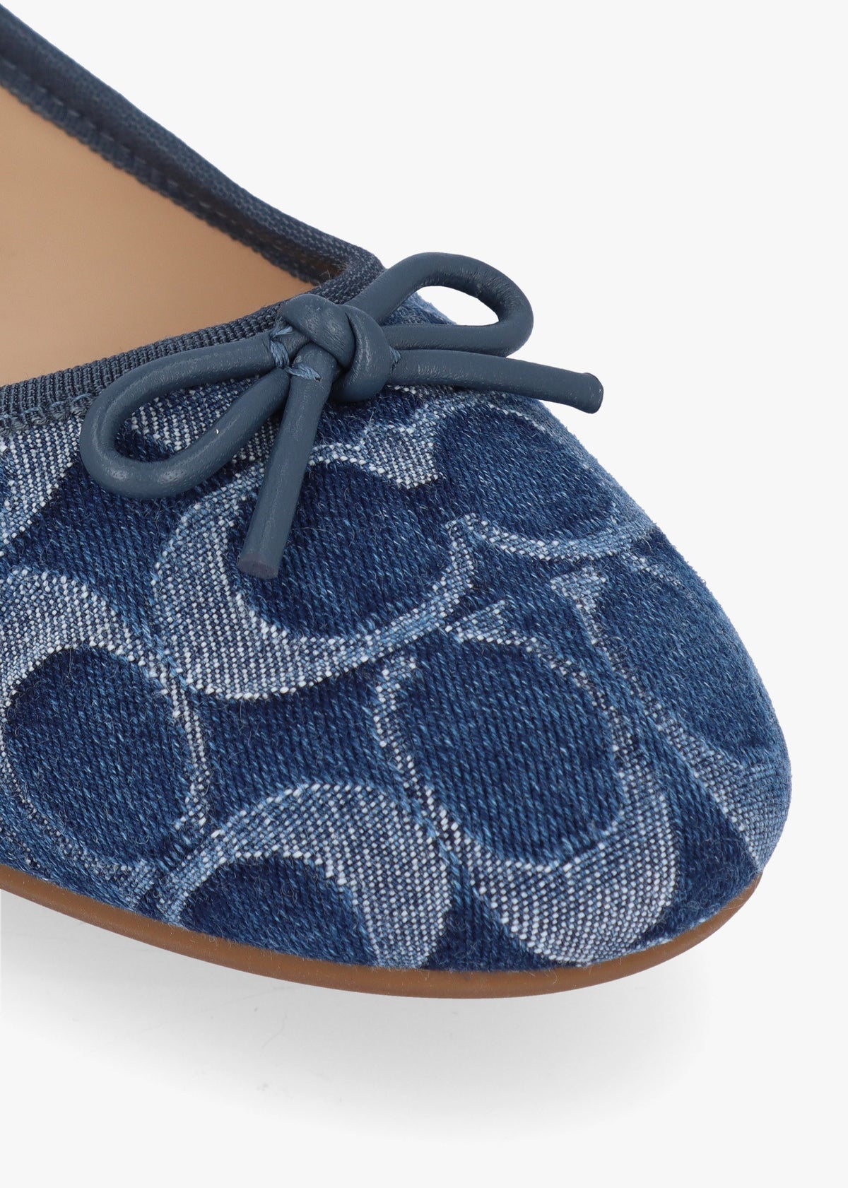 Abigail Signature Blue Denim Ballerina Pumps