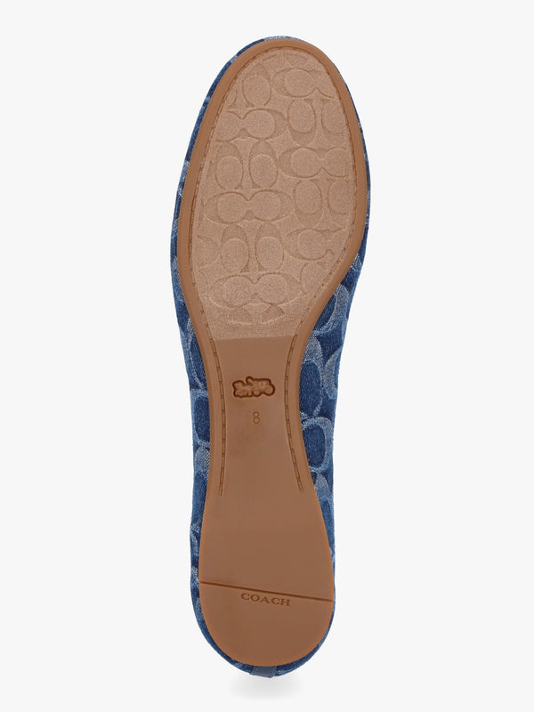 Abigail Signature Blue Denim Ballerina Pumps
