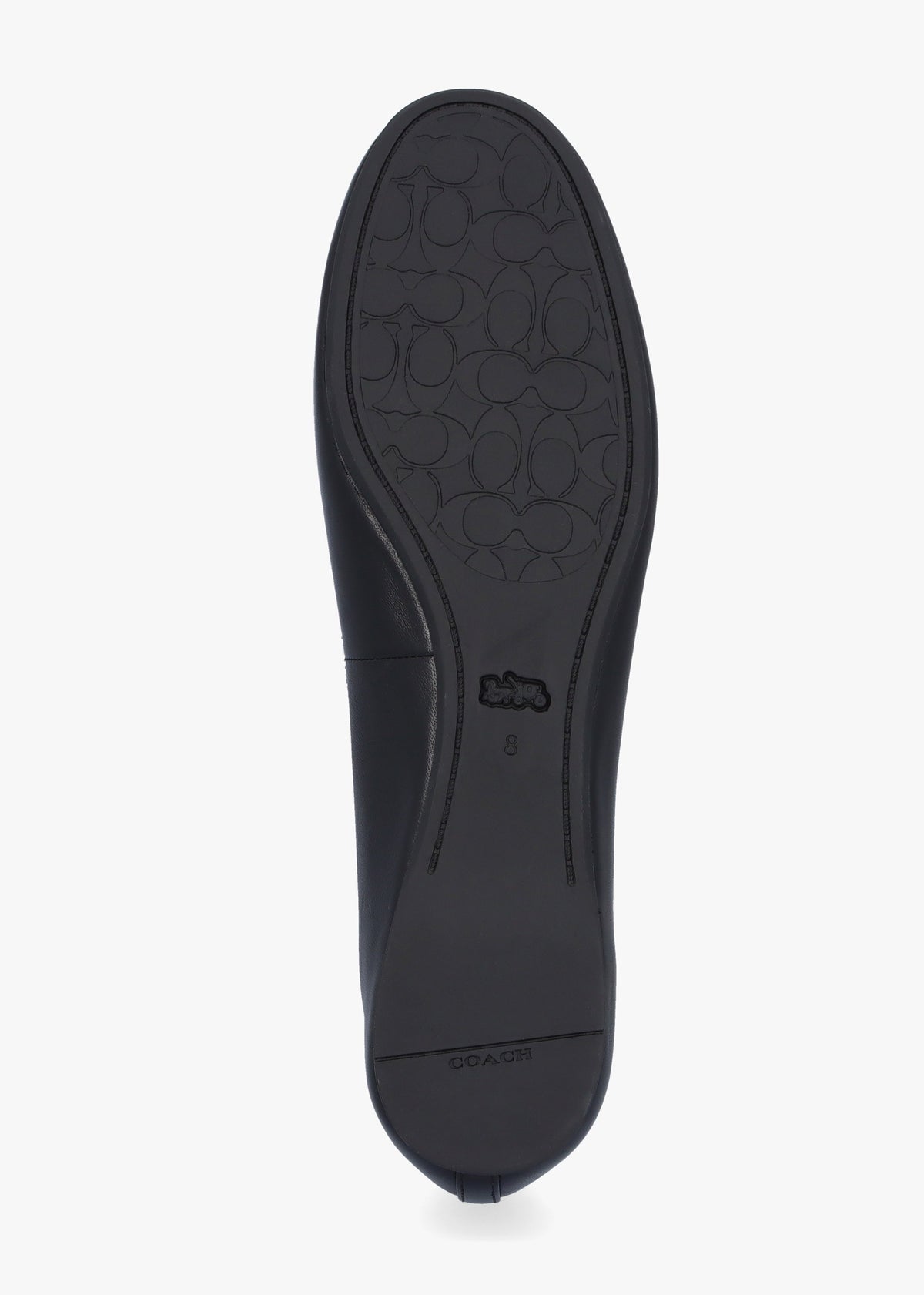 Abigail Black Leather Ballerina Pumps