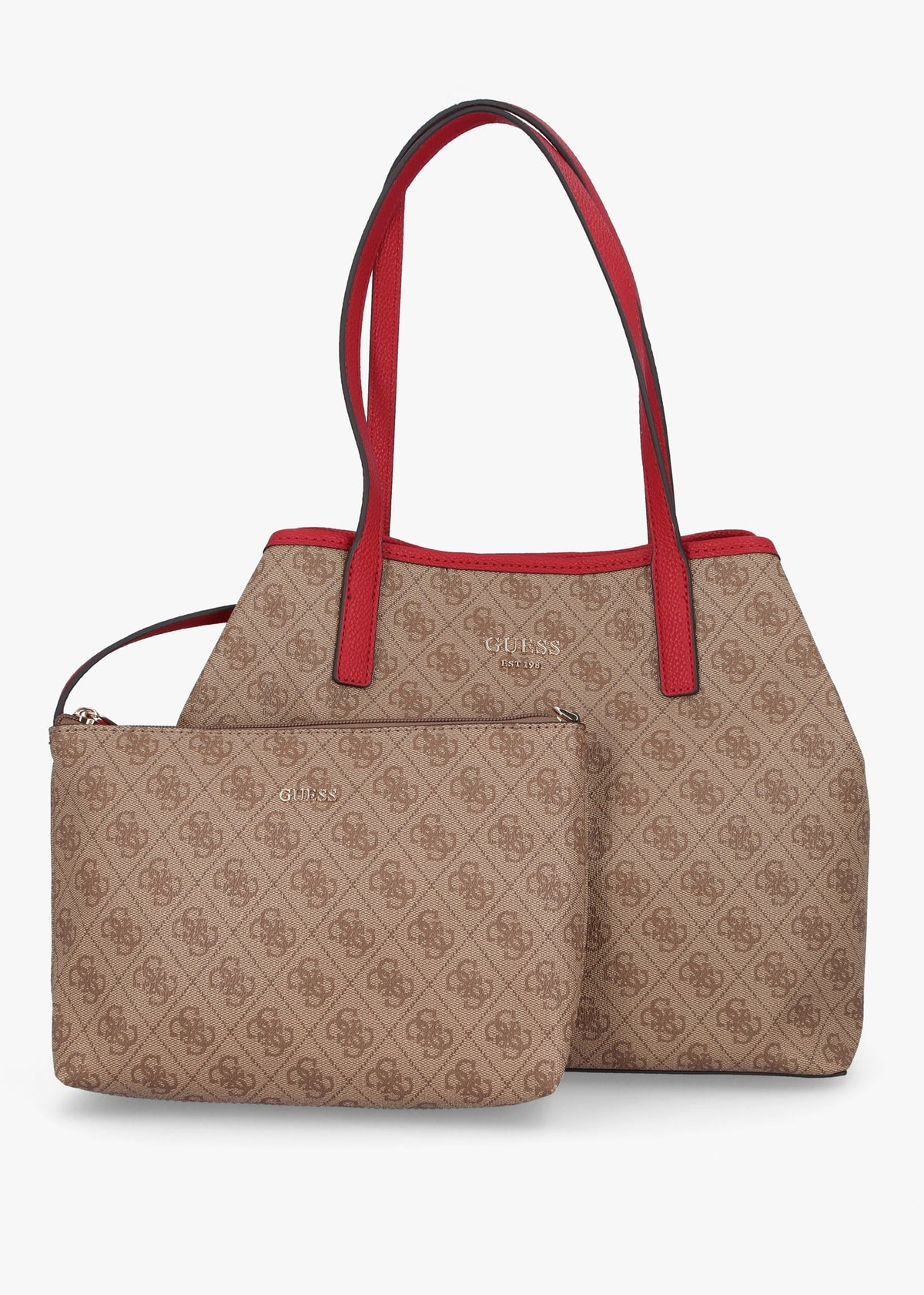 Vikky II Brown Logo Tote Bag