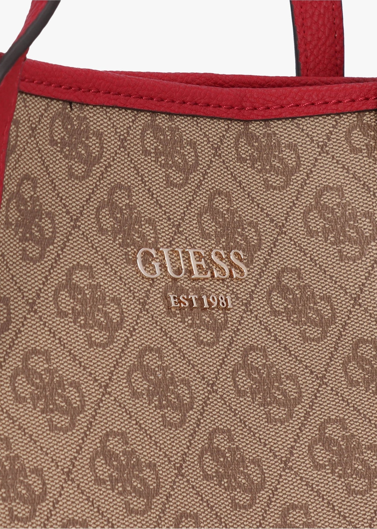 Vikky II Brown Logo Tote Bag