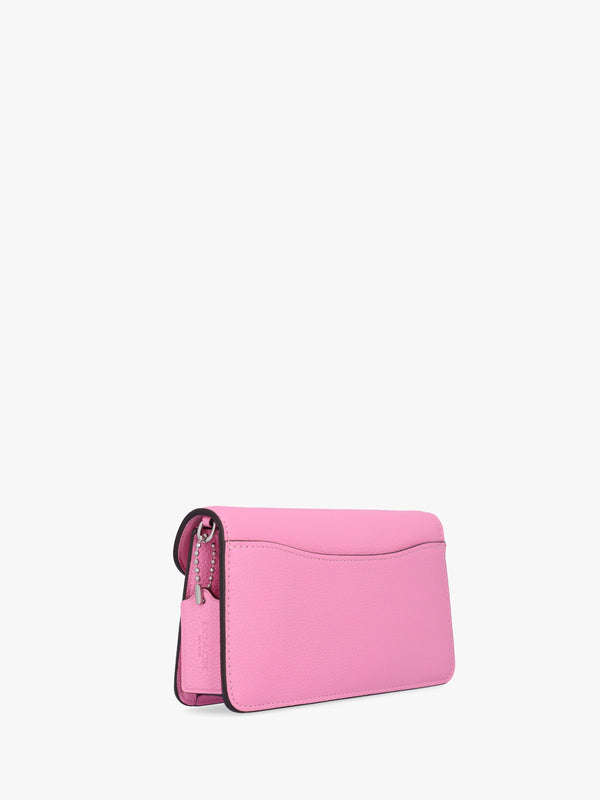 Tabby Vivid Pink Leather Chain Clutch Bag
