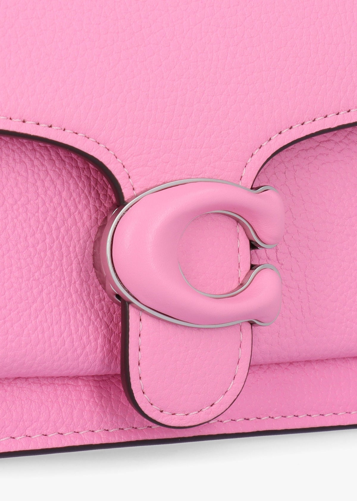 Tabby Vivid Pink Leather Chain Clutch Bag