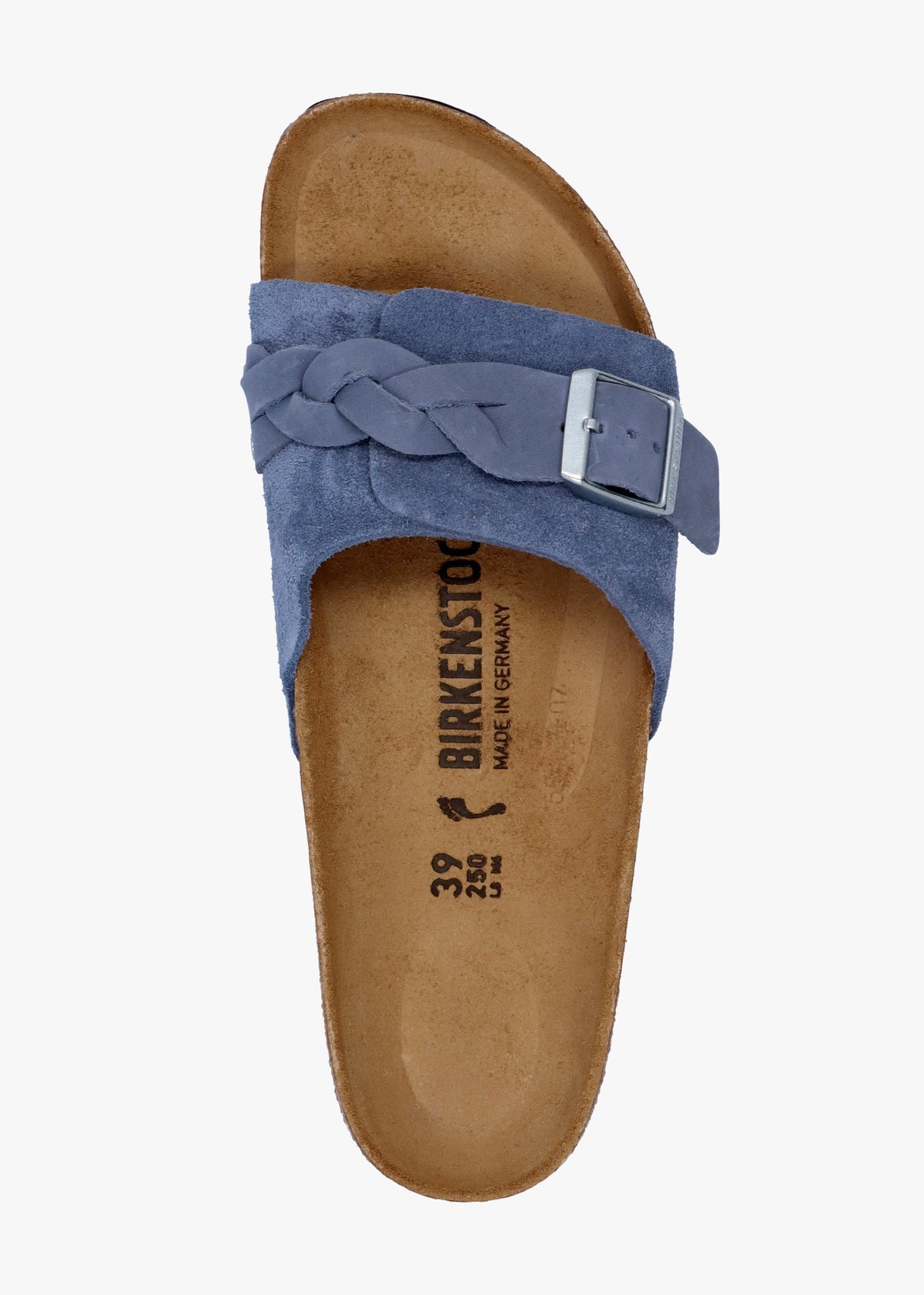 Oita Braided Elemental Blue Suede Leather Mules