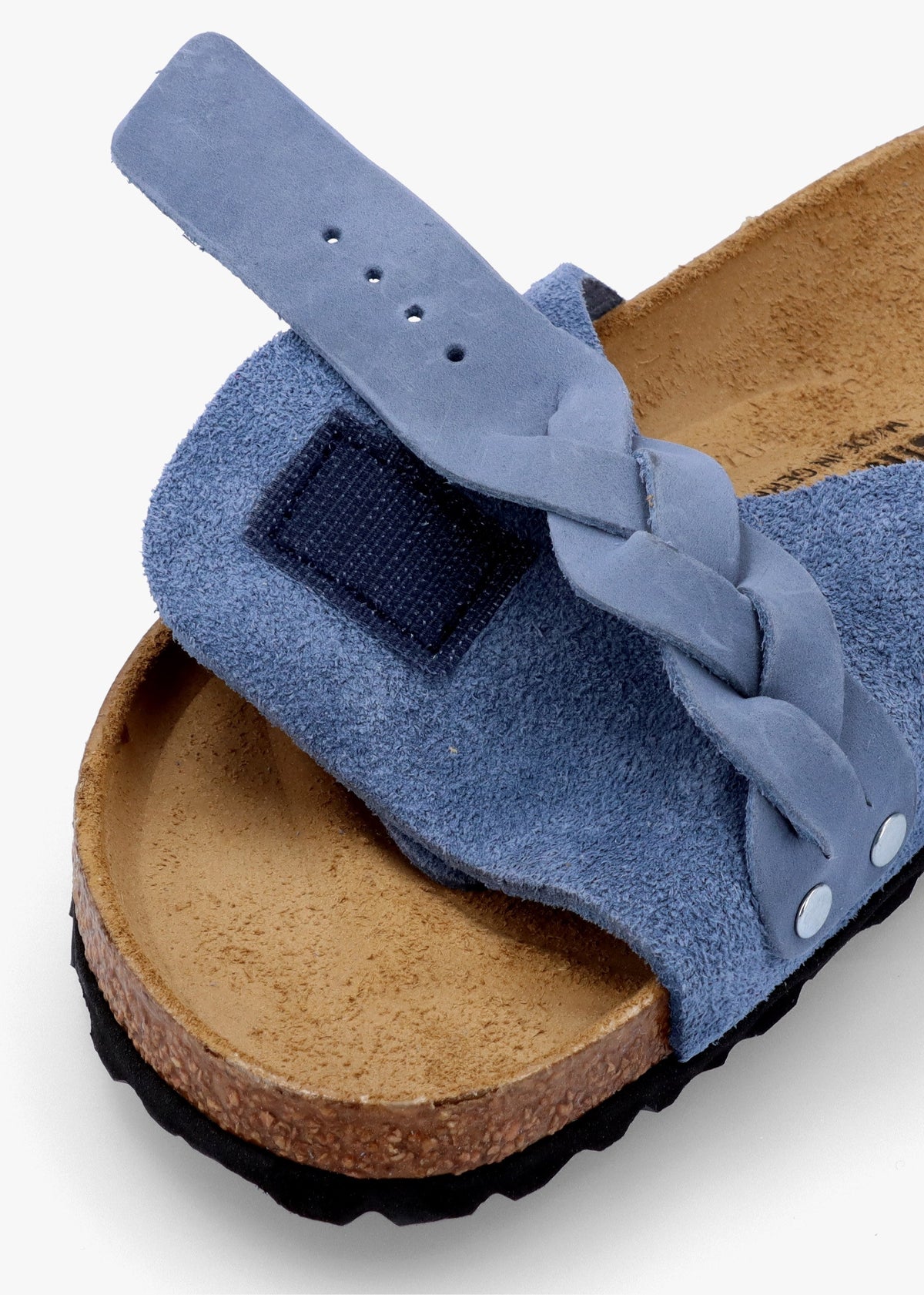 Oita Braided Elemental Blue Suede Leather Mules