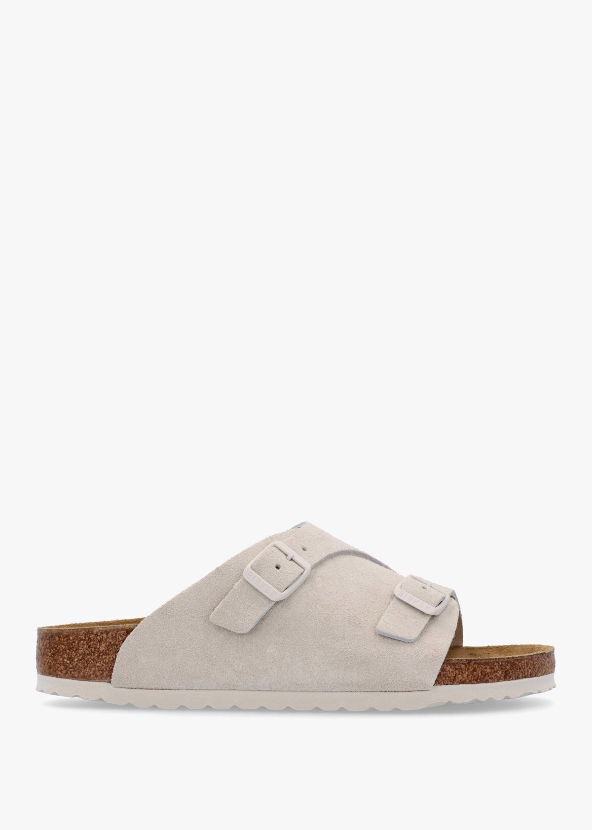 Zurich Antique White Suede Leather Mules