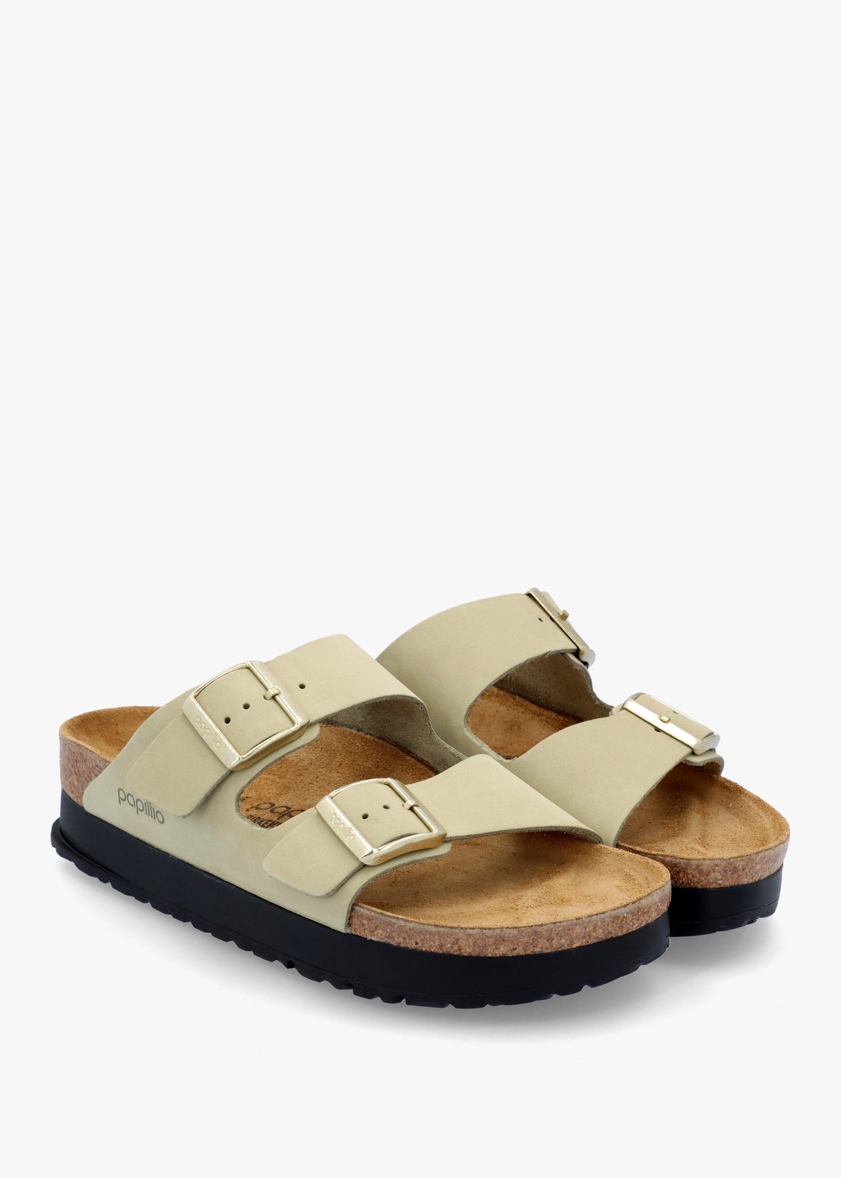 Arizona Pap Flex Platform Eucalyptus Nubuck Leather Mules