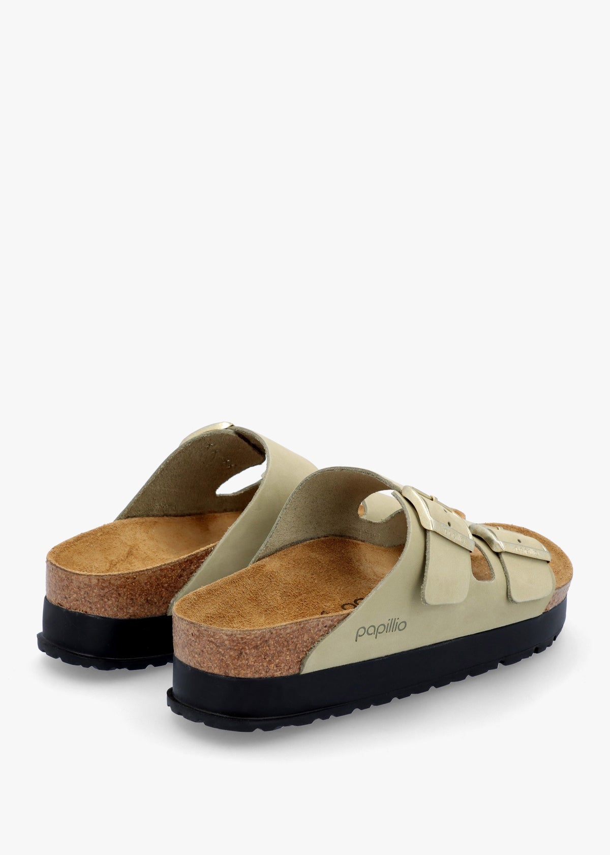Arizona Pap Flex Platform Eucalyptus Nubuck Leather Mules