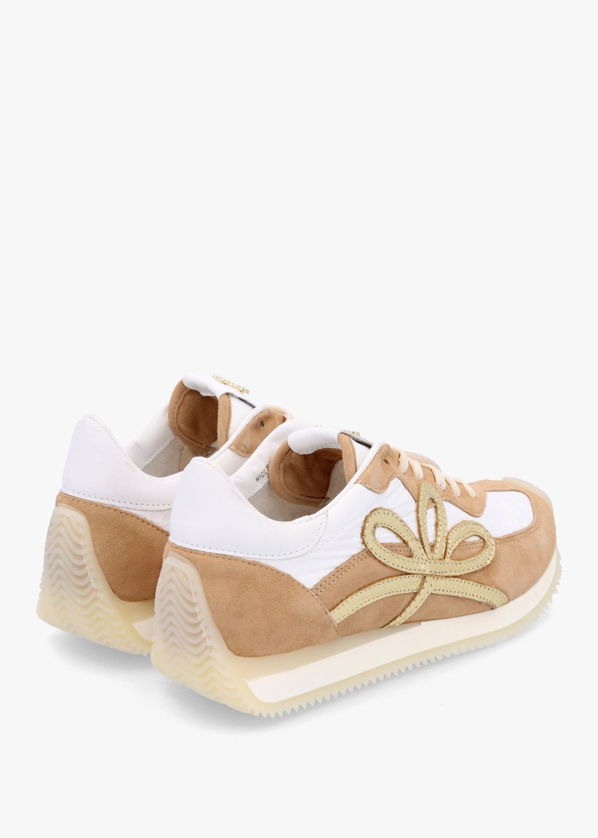 Movie Gold & Tan Suede Nylon Runner Trainers