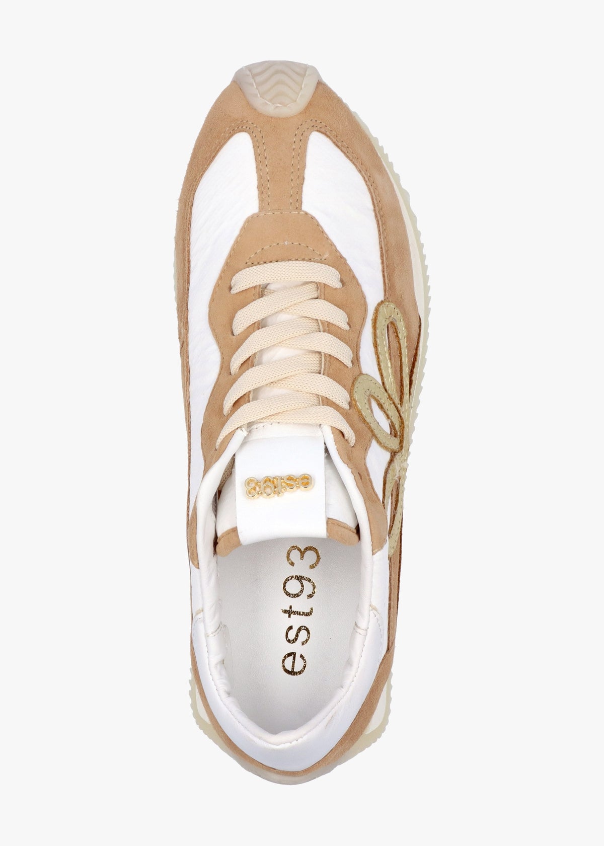 Movie Gold & Tan Suede Nylon Runner Trainers