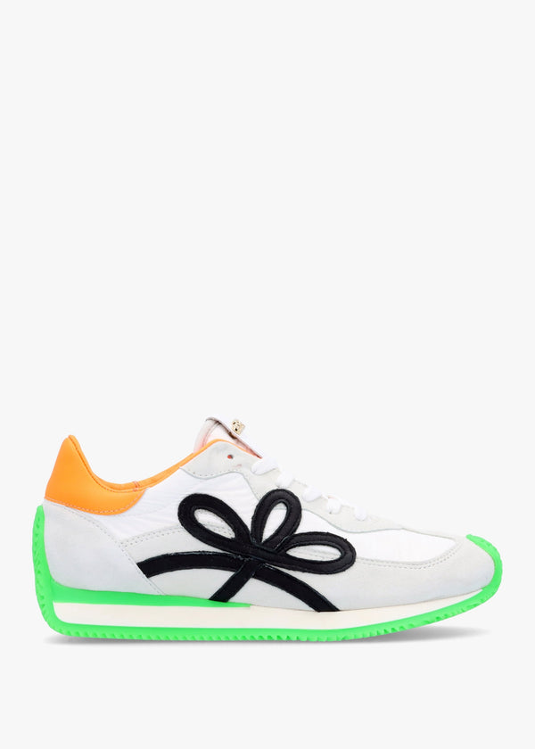 Movie Green & Orange Suede Runner Trainers