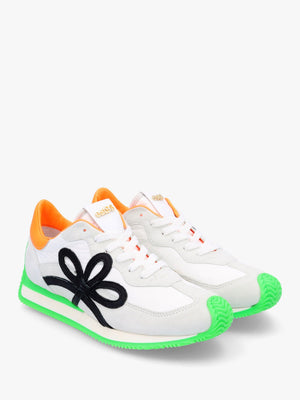 Movie Green & Orange Suede Runner Trainers