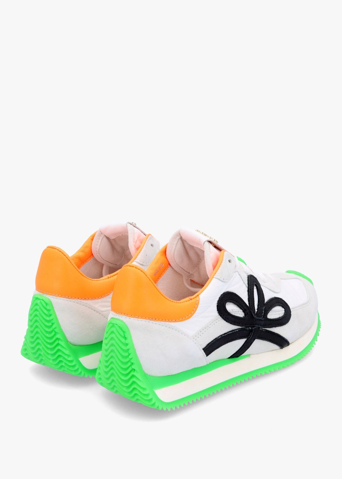 Movie Green & Orange Suede Runner Trainers