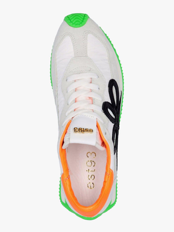Movie Green & Orange Suede Runner Trainers