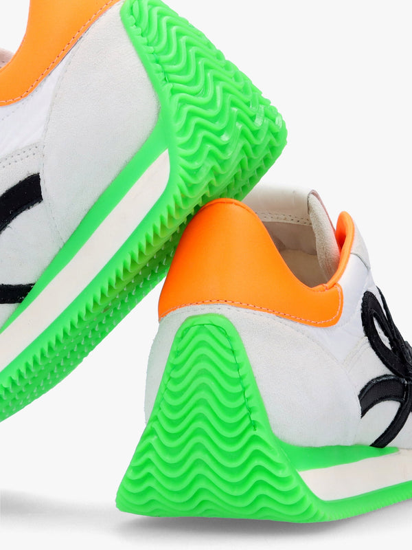 Movie Green & Orange Suede Runner Trainers