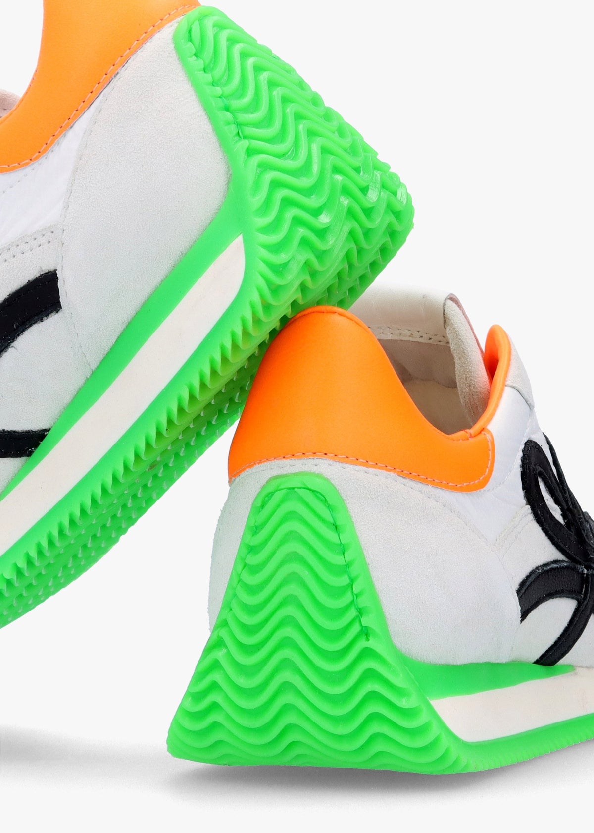 Movie Green & Orange Suede Runner Trainers