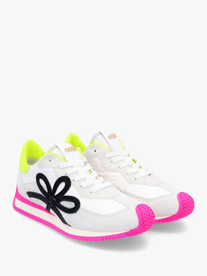 Movie Pink & Yellow Suede Runner Trainers