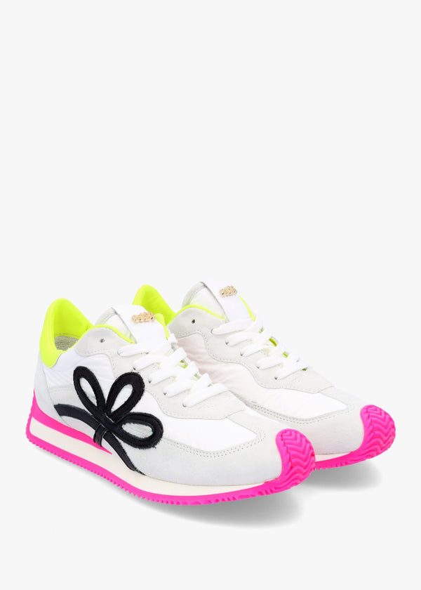 Movie Pink & Yellow Suede Runner Trainers