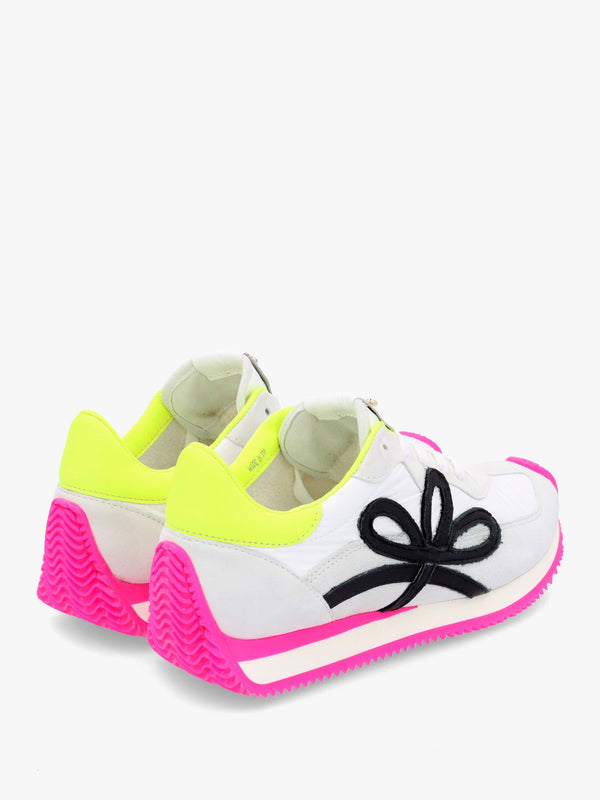 Movie Pink & Yellow Suede Runner Trainers