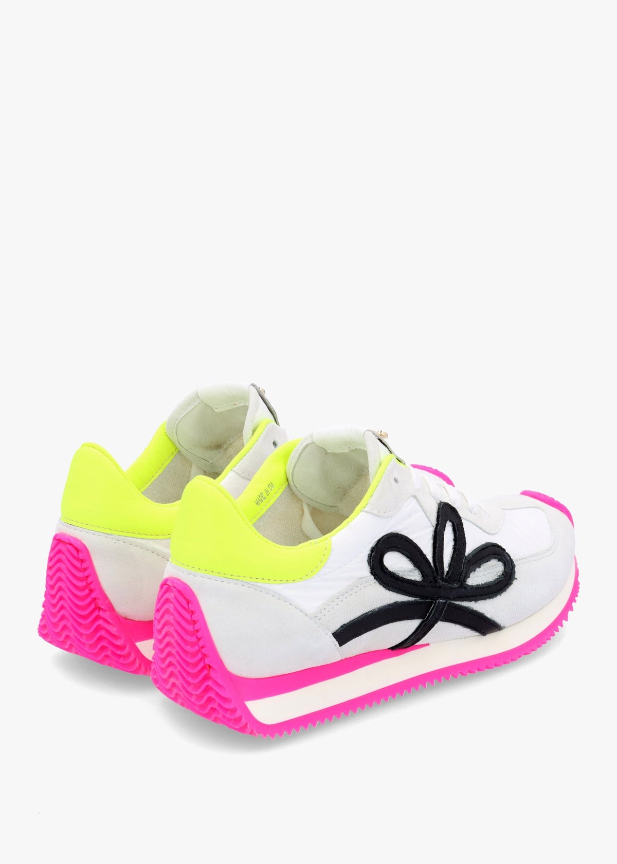 Movie Pink & Yellow Suede Runner Trainers
