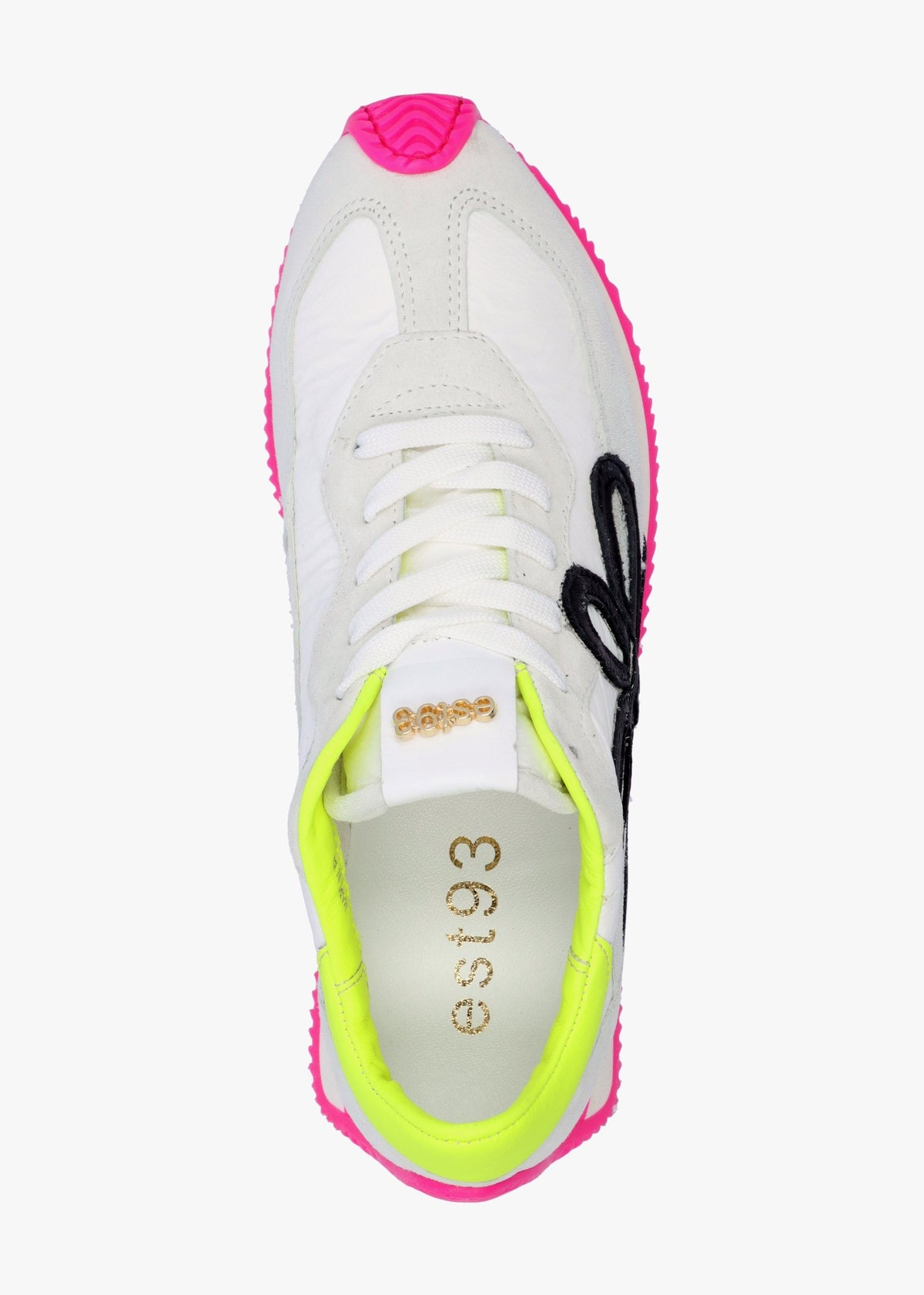 Movie Pink & Yellow Suede Runner Trainers