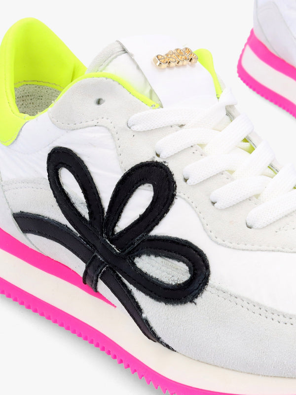 Movie Pink & Yellow Suede Runner Trainers