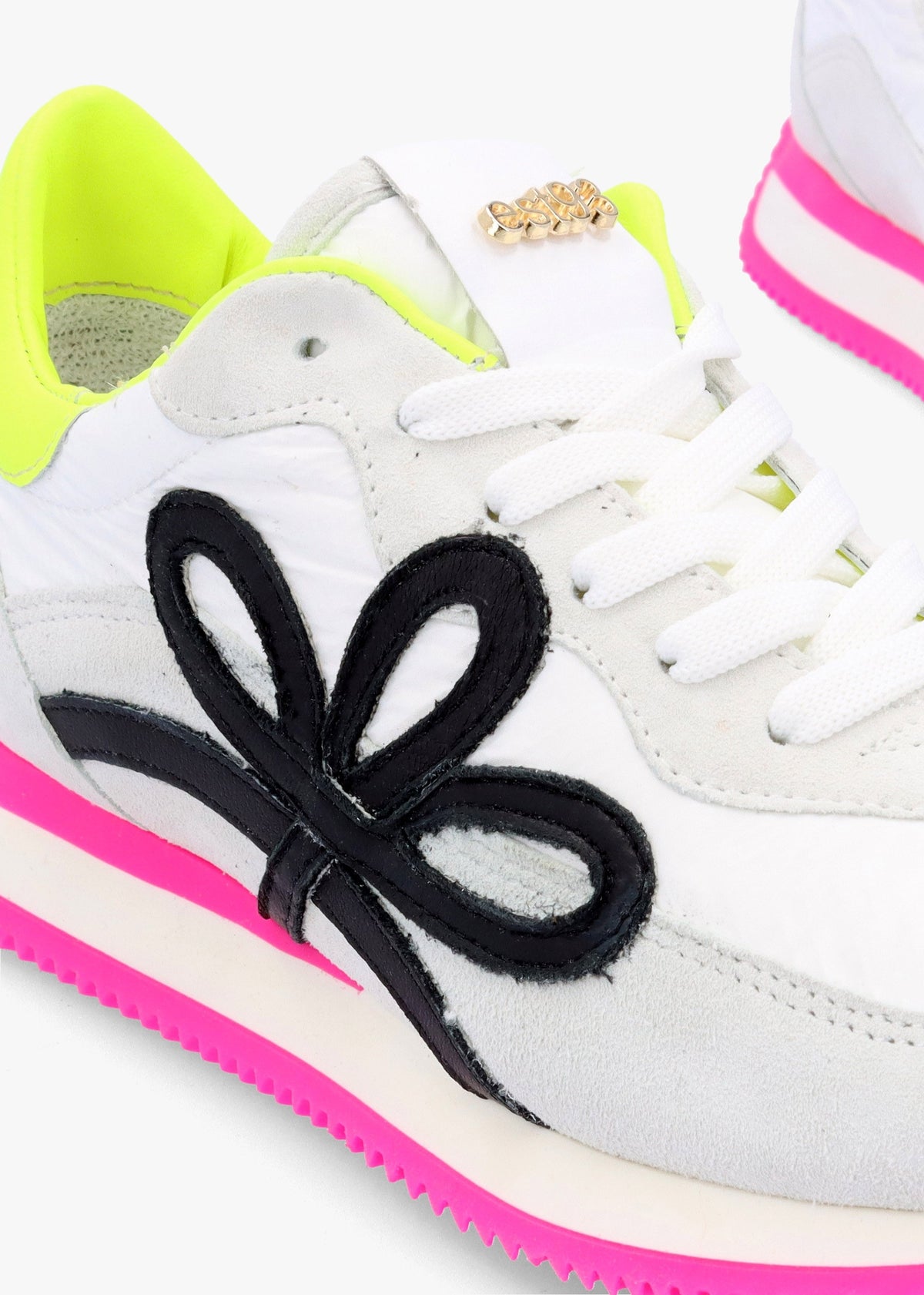 Movie Pink & Yellow Suede Runner Trainers