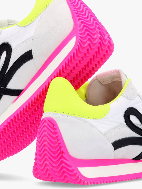Movie Pink & Yellow Suede Runner Trainers
