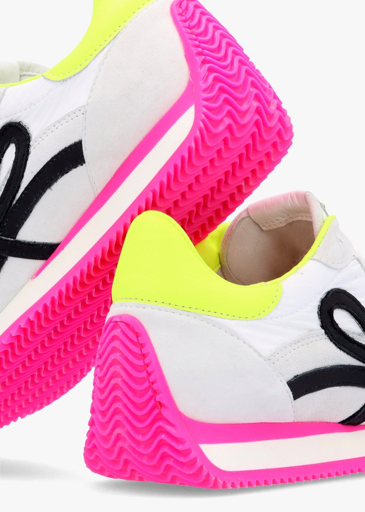 Movie Pink & Yellow Suede Runner Trainers