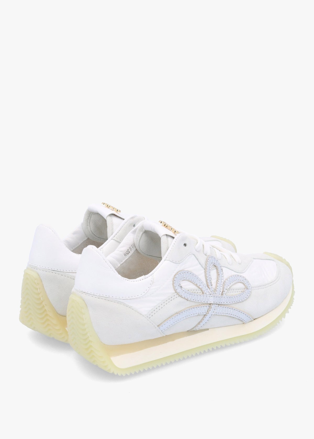 Movie Silver & White Suede Runner Trainers