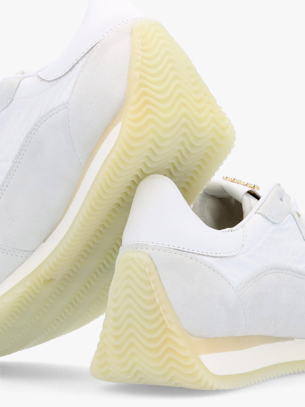 Movie Silver & White Suede Runner Trainers