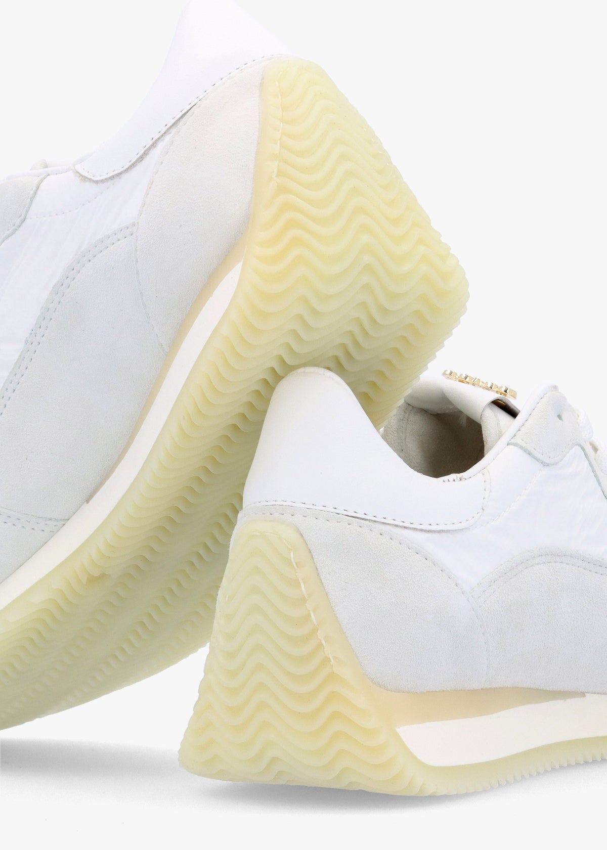 Movie Silver & White Suede Runner Trainers