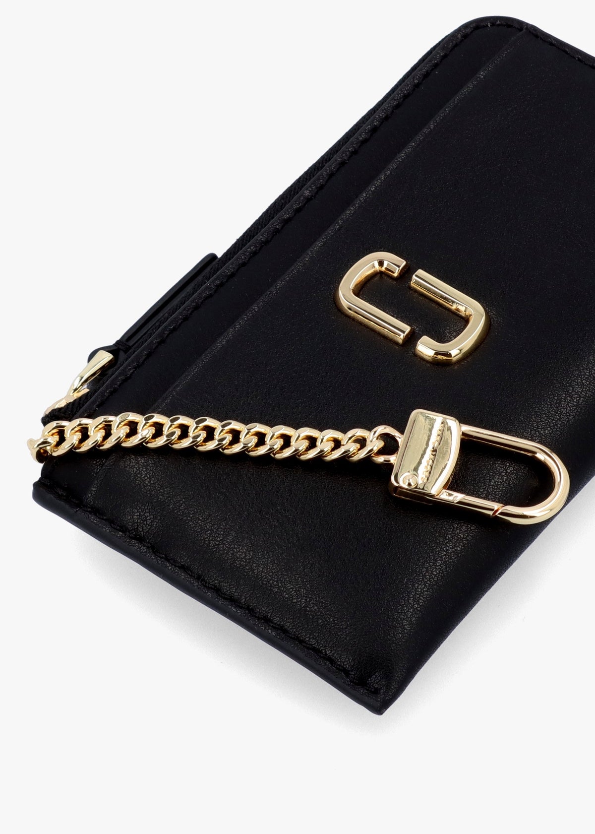 The J Marc Top Zip Black Leather Multi Wallet