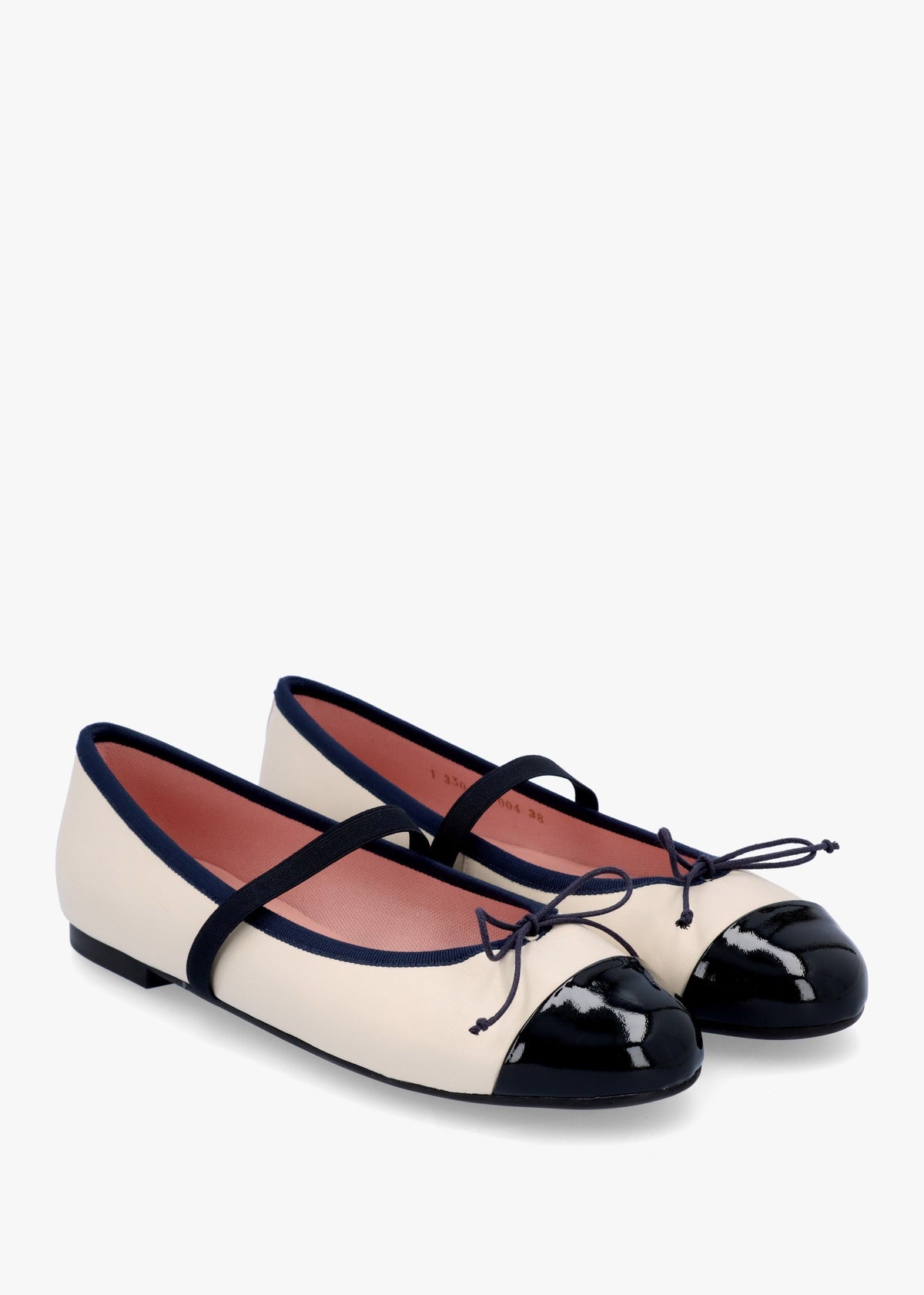 Amelie Cream Leather Mary Jane Ballerina Pumps
