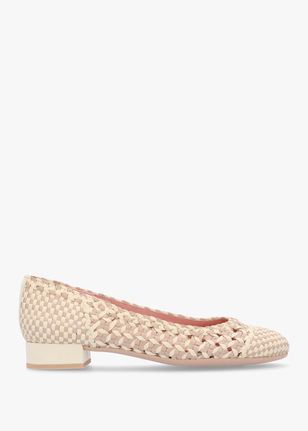 Gretschen Multicoloured Woven Leather Ballerina Pumps