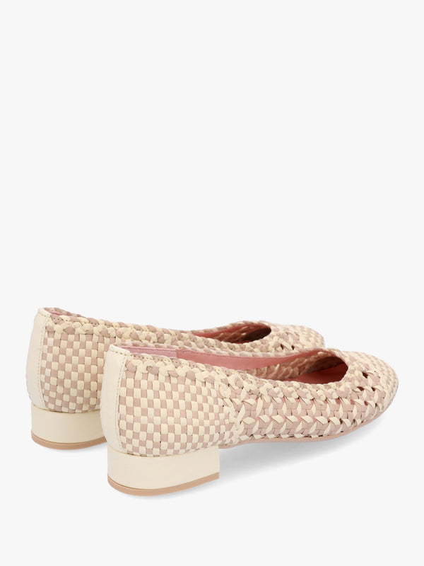Gretschen Multicoloured Woven Leather Ballerina Pumps