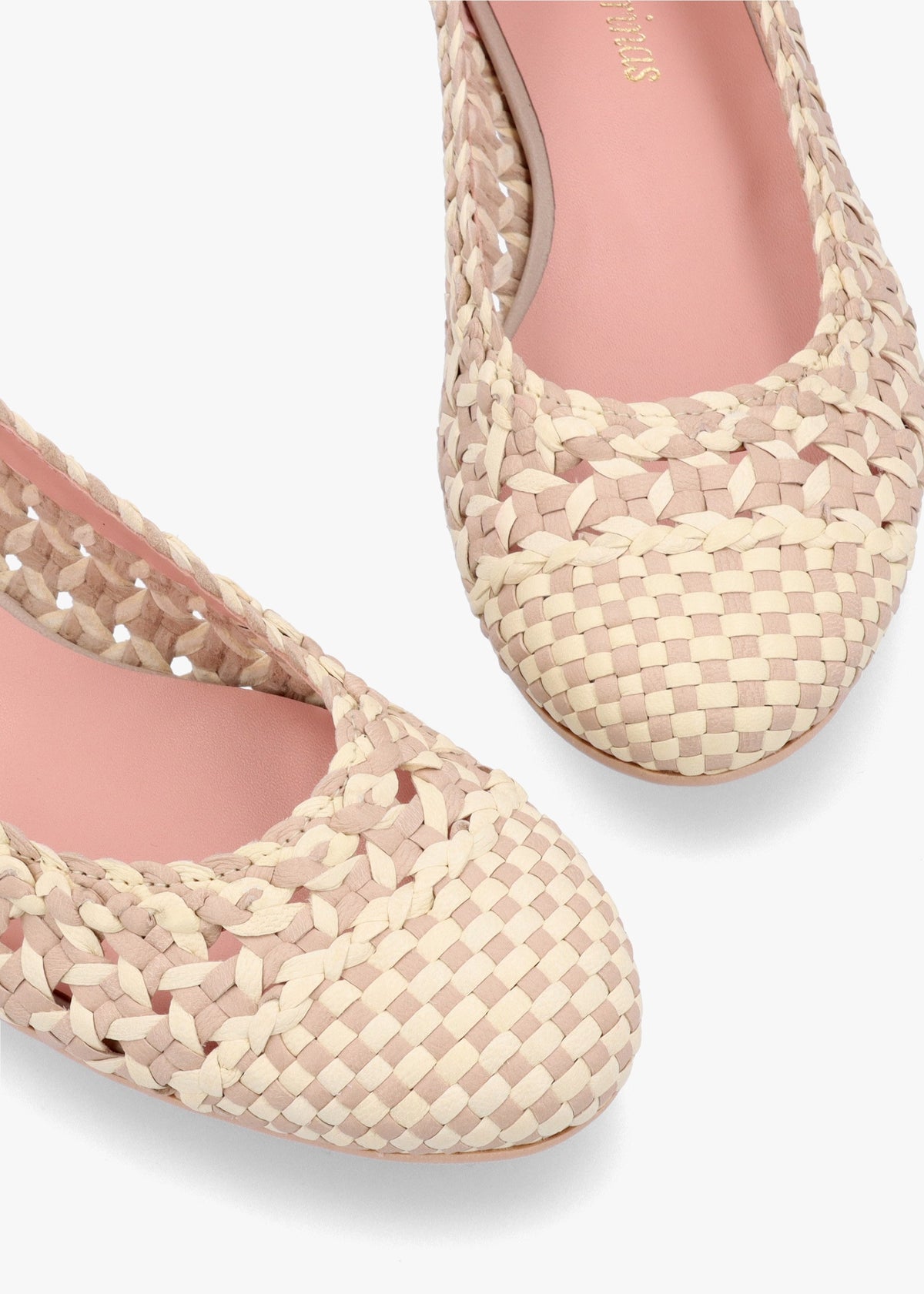 Gretschen Multicoloured Woven Leather Ballerina Pumps