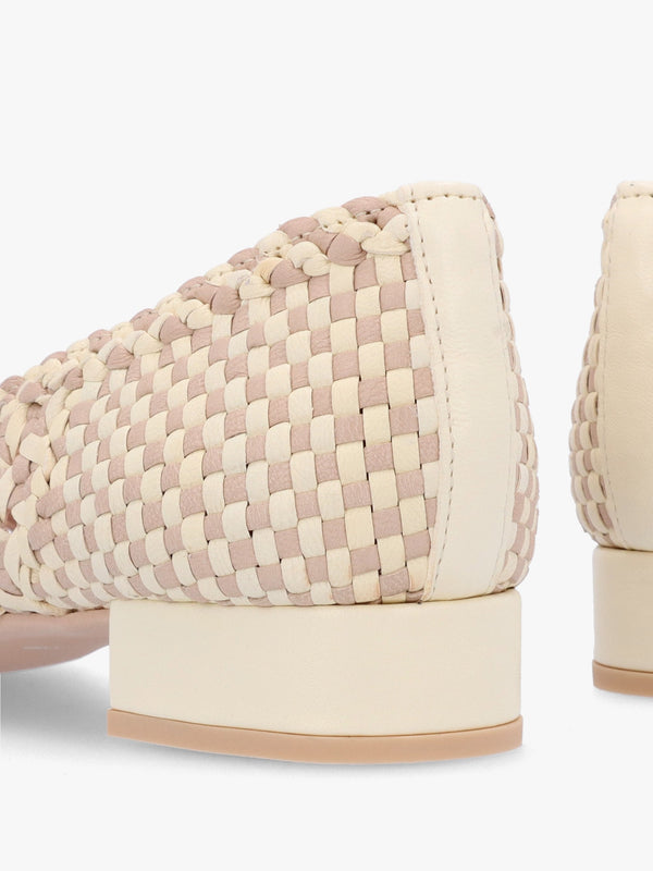 Gretschen Multicoloured Woven Leather Ballerina Pumps