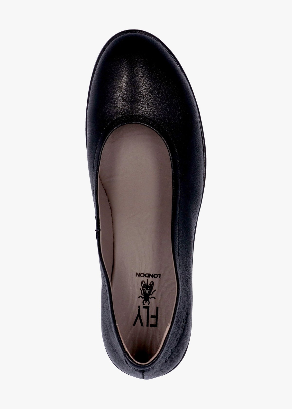 Numa Black Leather Low Wedge Pumps