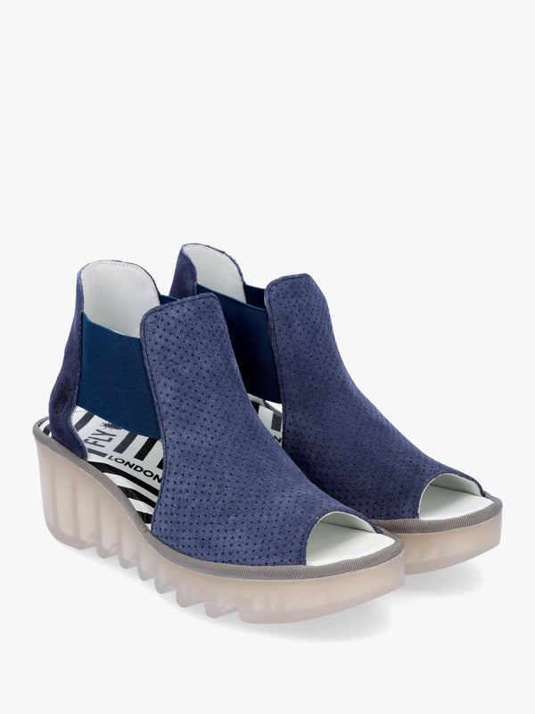 Biga Jeans Suede Wedge Sandals