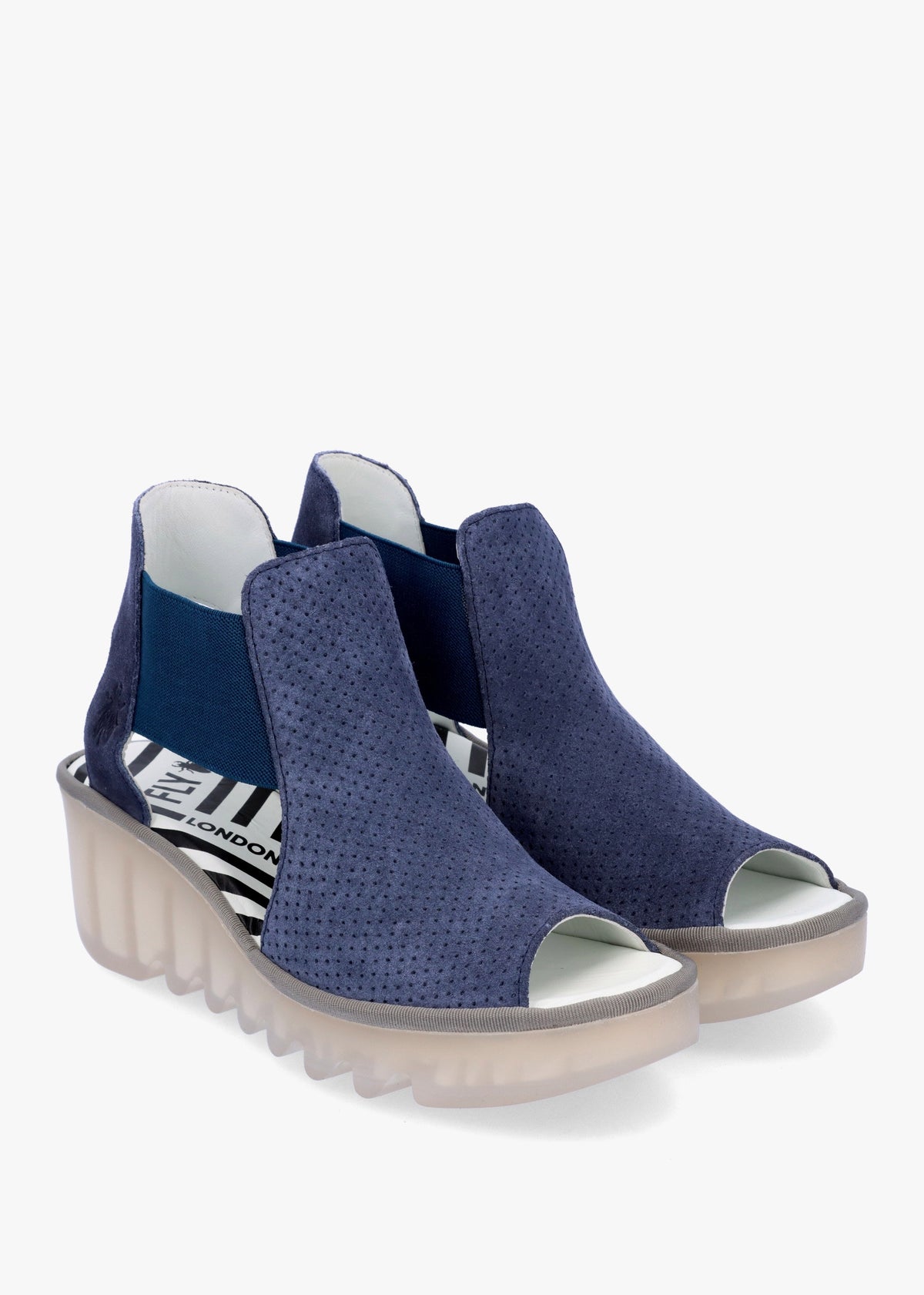 Biga Jeans Suede Wedge Sandals