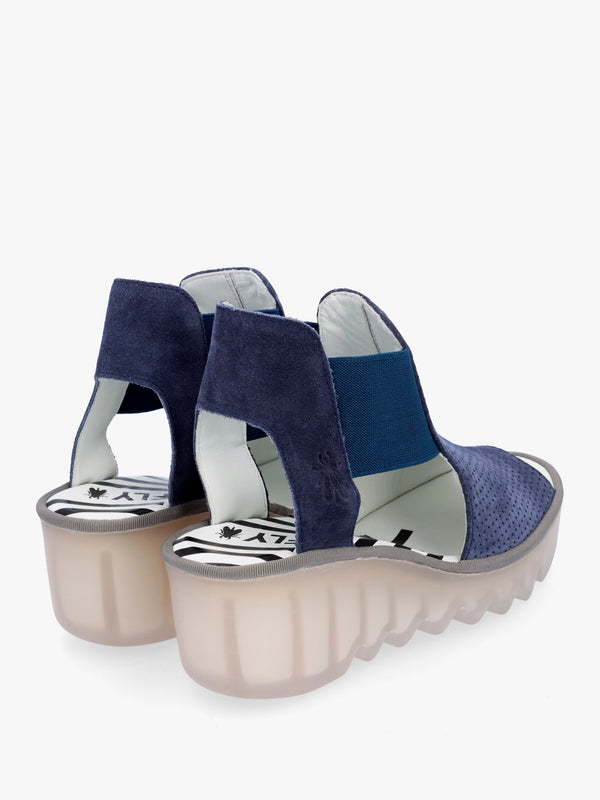 Biga Jeans Suede Wedge Sandals