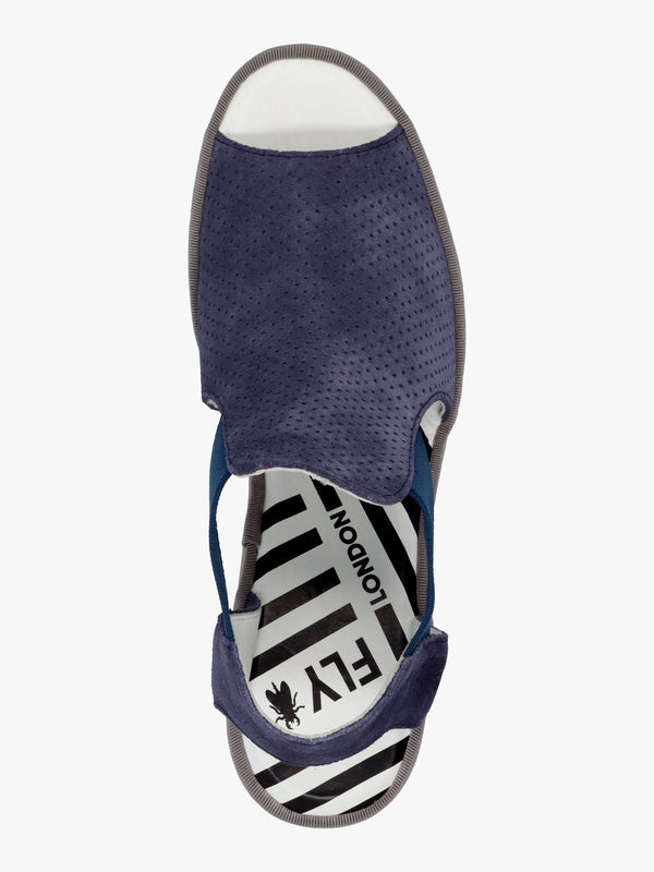 Biga Jeans Suede Wedge Sandals