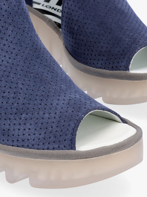 Biga Jeans Suede Wedge Sandals