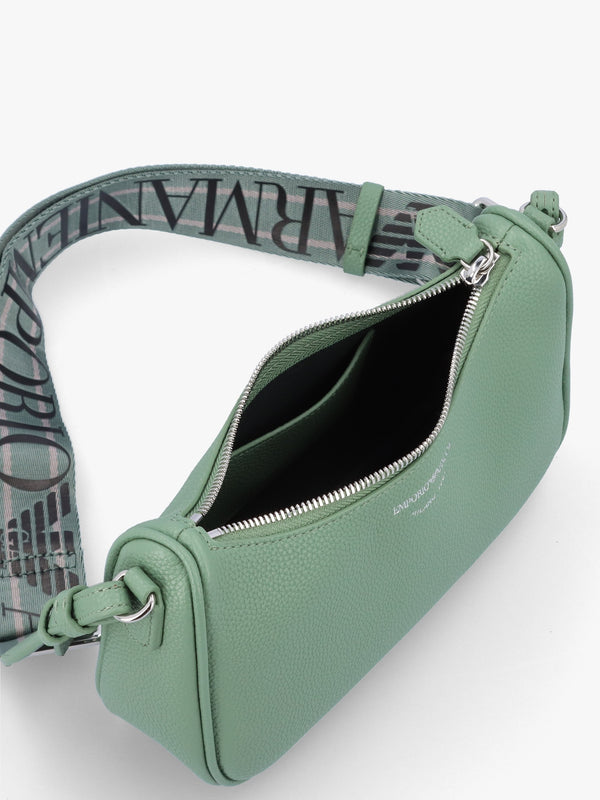 Lilly Sage Urban Chic Pebbled Baguette Bag