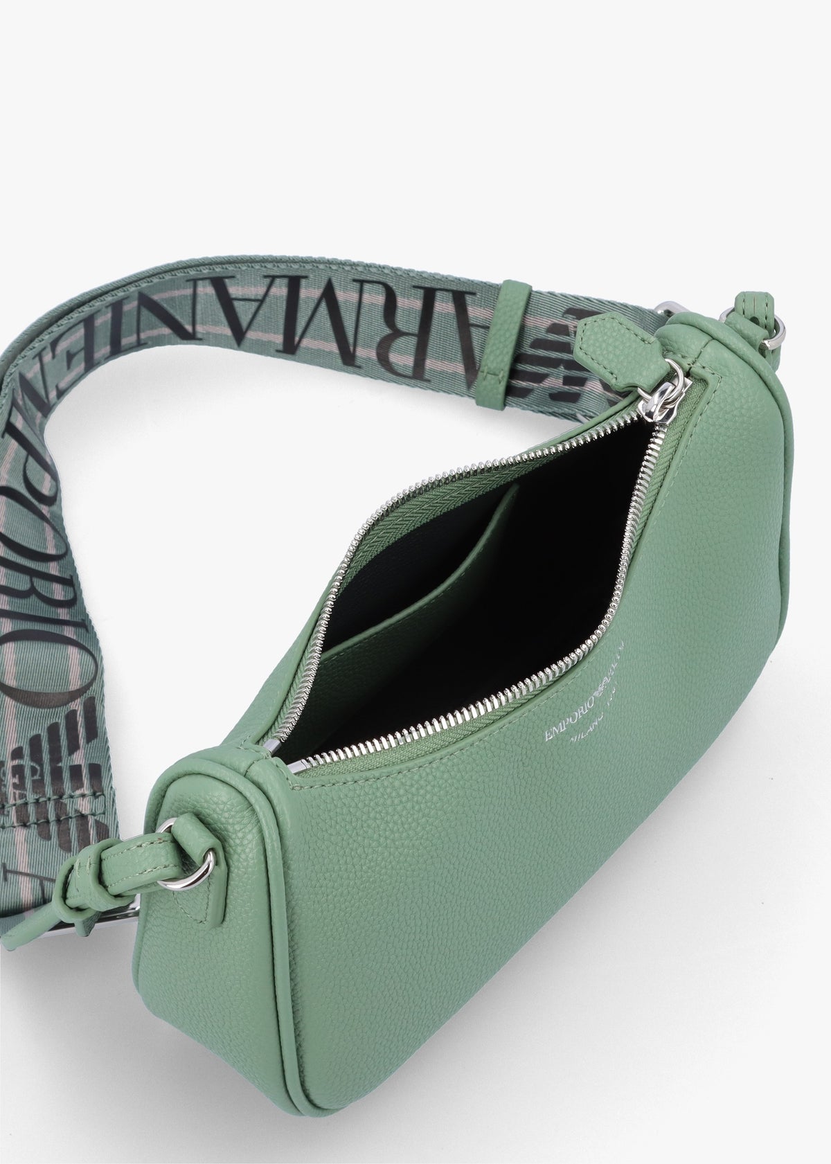 Lilly Sage Urban Chic Pebbled Baguette Bag