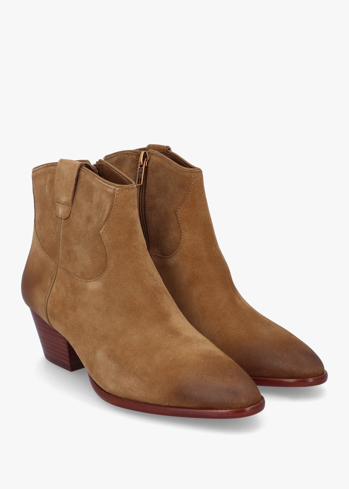 Fame Antilope Suede Western Ankle Boots